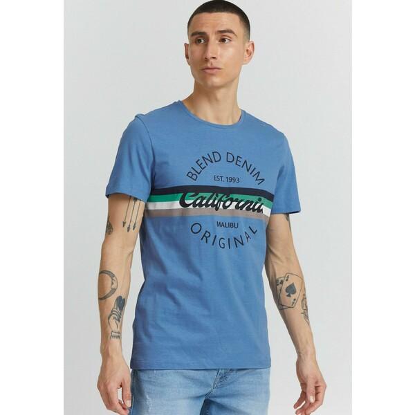 ブレンド Tシャツ メンズ トップス BHADAMUS - Print T-shirt - dutch blue