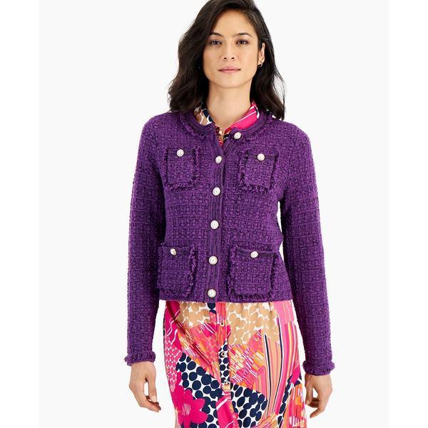 安い買取店舗 レディース チャータークラブ ジャケット ブルゾン アウター For Vjgmw Violet Macyu0027s Heir Created Cmb Boucle Blazer 海外 通販 Europub Co Uk