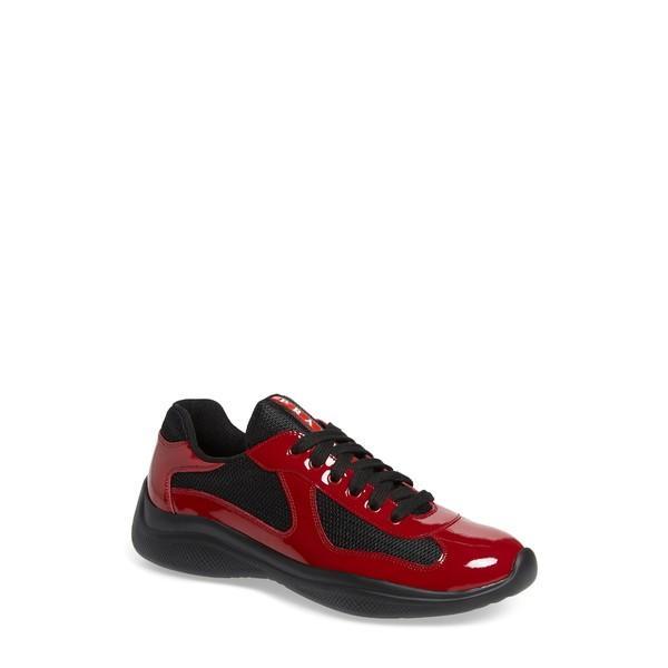 プラダ スニーカー シューズ メンズ Americas Cup Sneaker Red Spabri Com