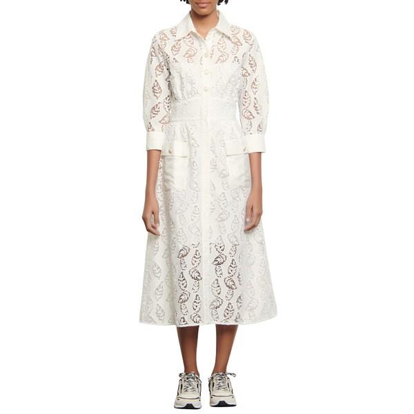サンドロ ワンピース トップス レディース Lace A Line Dress White Texascashandpawn Com