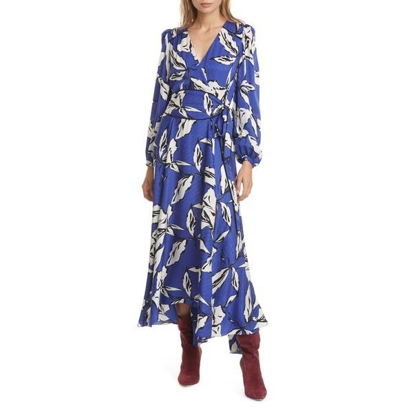 ヴェロニカ ベアード ワンピース トップス レディース Mclean Floral Silk Long Sleeve Maxi Dress Ultramarine Multi Sagaretxe Net