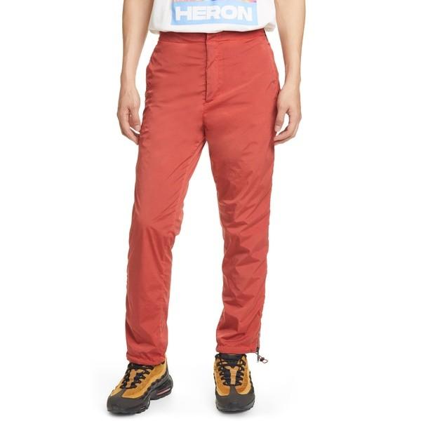 ヘロン プレストン カジュアルパンツ ボトムス メンズ Side Zip Washed Track Pants Red Www Npattorney Com