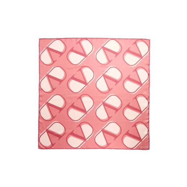 ヴァレンティノ ガラヴァーニ マフラー ストール スカーフ アクセサリー レディース Logo Print Silk Scarf Pink Fl S Rose Poudre Sagaretxe Net