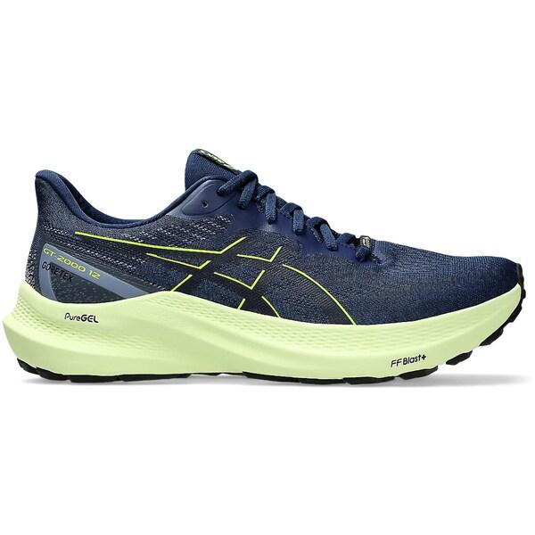 ASICS アシックス メンズ - スニーカー ASICS GT-2000 12 GTX Blue Expanse Safety Yellow 【US_7.5(25.5cm) 】