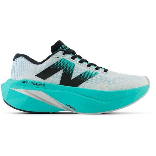 New Balance ニューバランス レディース スニーカー New Balance FuelCell SuperComp Trainer v3 White Cyber Jade Silver Metallic 【サイズ US_7(24.0cm)】