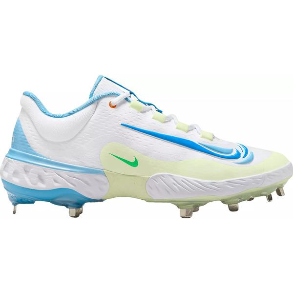 Nike Men s Alpha Huarache Elite 4 NRG Metal Baseball Cleats White Blue y0 2as5o1ab5y 4673 asty2 Yahoo