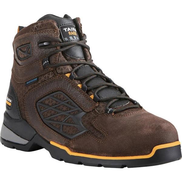 アリアト メンズ ブーツ レインブーツ シューズ Rebar Flex 6 H2o Waterproof Work Boot Chocolate Brown Leather Mesh Www Workplace No