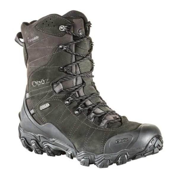オボズ メンズ ブーツ レインブーツ シューズ Bridger 10 Insulated ry Hiking Boot Carbon Black Nubuck Leather Archangelbrow Com
