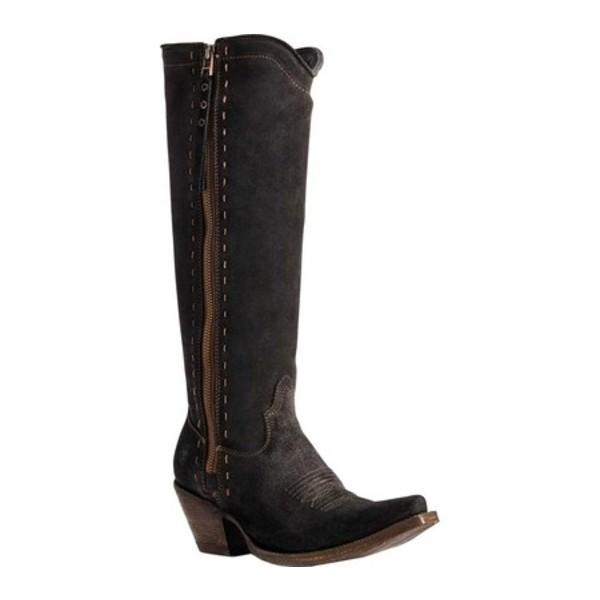 black knee high cowgirl boots