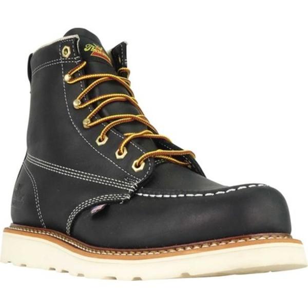 ソログッド メンズ ブーツ レインブーツ シューズ 6 Moc Toe Wedge Combat Boot 814 61 Black Full Grain Leather N43 Info Index Php