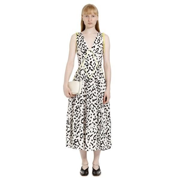 セルフ ポートレイト レディース レディース White Printed Midi Leopard 48 1r7o4uk74u 16a7 海外インポートファッション White ワンピース Printed Asty トップス Self Portrait Dress