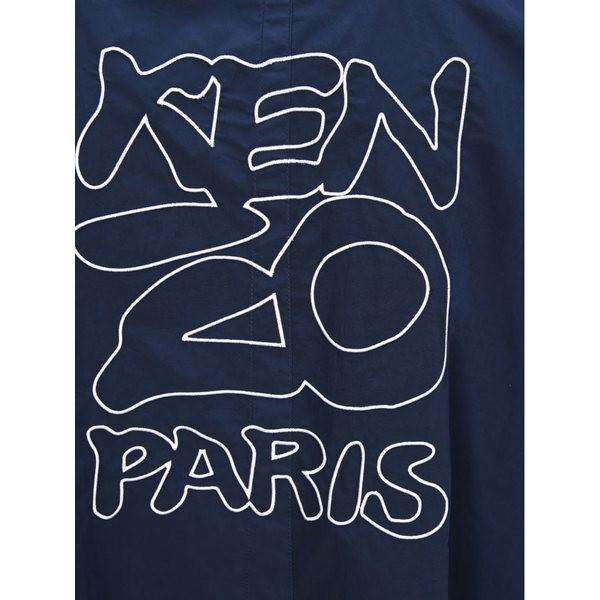 ケンゾー ジャケット ブルゾン メンズ アウター Kenzo Embroidered Logo Raincoat Blue Fresnopianooutlet Com