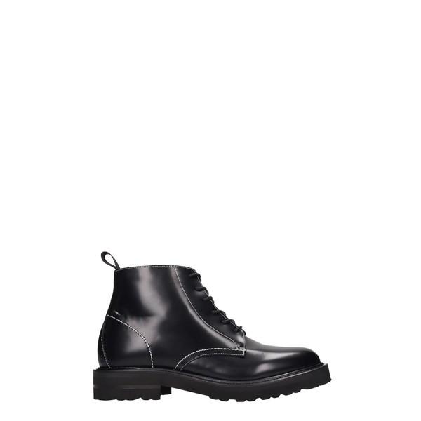 ロウブランド ブーツ レインブーツ メンズ シューズ Low Brand Laced Hight Ab Combat Boots In Black Leather Black Erhamah Com