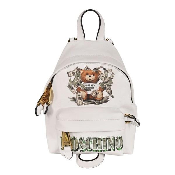 モスキーノ バックパック リュックサック レディース バッグ Moschino Mini Teddy Bear Backpack White Sagaretxe Net
