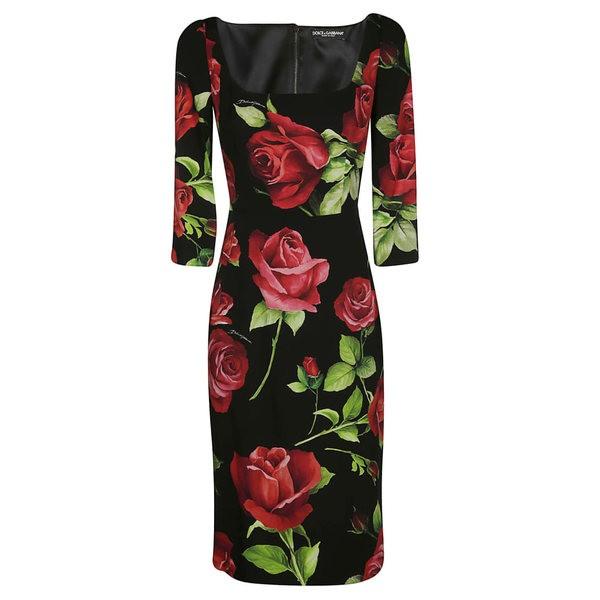 ドルチェ ガッバーナ ワンピース レディース トップス トップス Dolce Gabbana レディース Amp Gabbana Portofino Print Dress Blackred