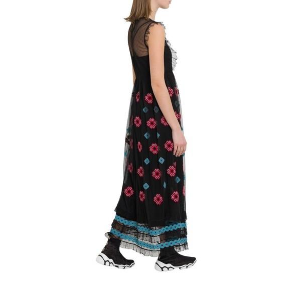 Red レッドヴァレンティノ トップス Dress レディース トップス Embroidered Valentino レディース 48 2coehqf150 0f34 海外インポートファッション ワンピース Valentino Asty Nero