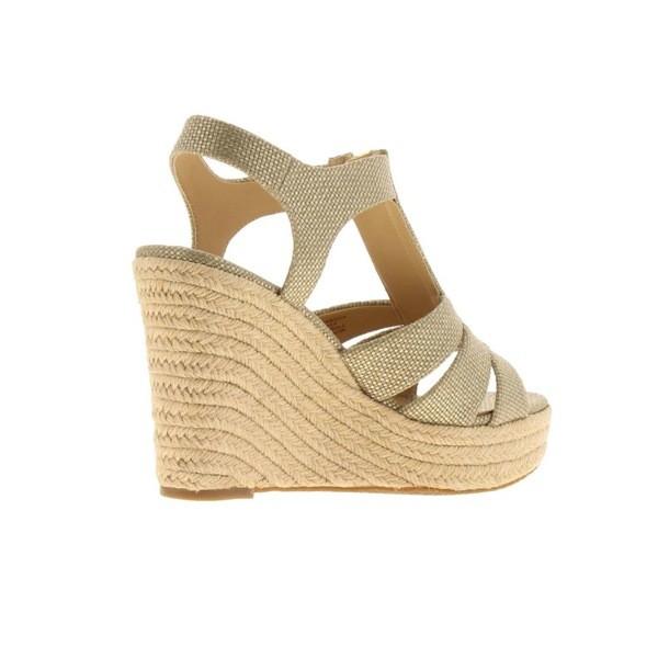 michael kors gold wedge shoes
