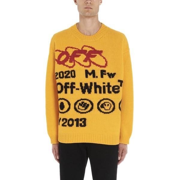 オフホワイト ニット Off White セーター メンズ トップス アウター Off White Off White Industrial メンズ Sweater Giallo 48 Af6sdp4d36 69ne 海外インポートファッション Asty