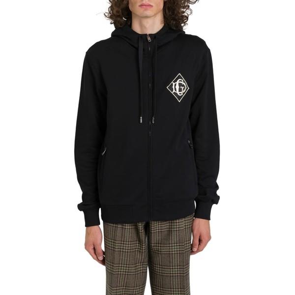 ドルチェ ガッバーナ パーカー スウェットシャツ メンズ アウター Dolce Gabbana Zip Up Hoodie With Logo Nero Fakfakkab Go Id