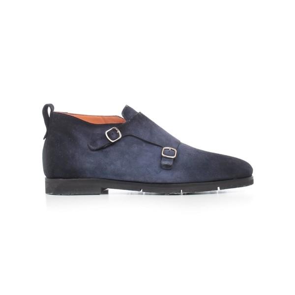 サントーニ ブーツ レインブーツ メンズ シューズ Santoni Boots Suede Double Buckle Blu Impactpub Com Au