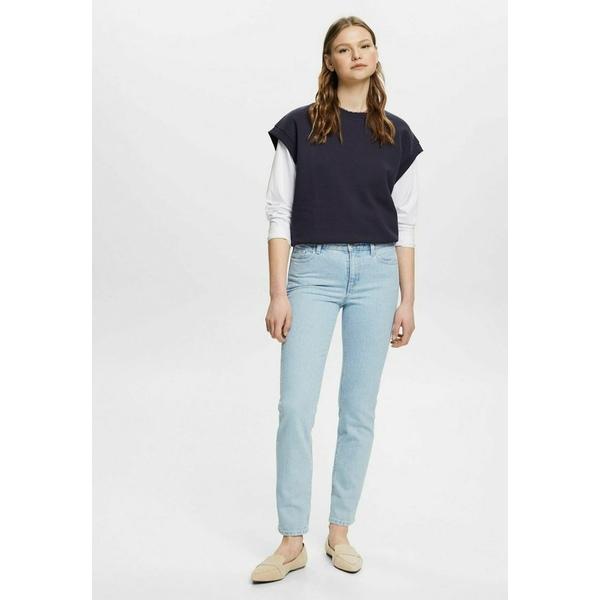 エスプリ デニムパンツ レディース ボトムス MIT MITTLERER BUNDHHE Slim fit jeans blue  bleached :53-co78zl3js8-77ip:海外インポートファッション asty 通販 