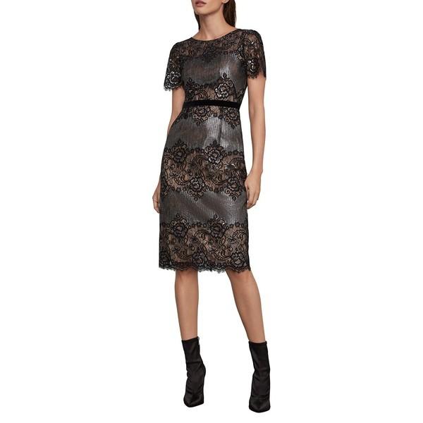 ビーシービージーマックスアズリア レディース ワンピース トップス Metallic Lace Cocktail Dress Gunmetal Www Grapnotesteel Co Zw