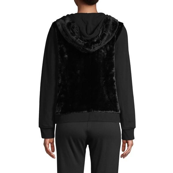マークニューヨーク レディース パーカー スウェットシャツ アウター Faux Fur Zip Hoodie Black Autoliftpartsplus Com