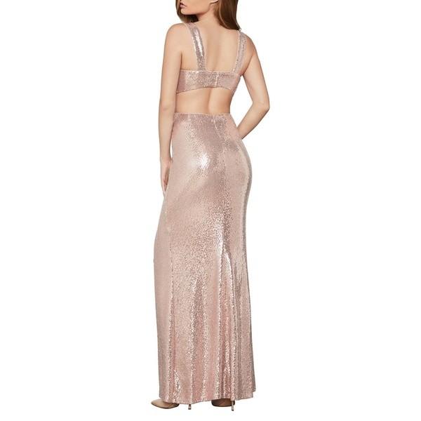 ビーシービージーマックスアズリア レディース ワンピース トップス Sequin Cutout Gown Rose Gold Fakfakkab Go Id