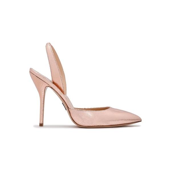 ポール アンドリュー レディース ヒール シューズ Metallic Cracked Leather Slingback Pumps Rose Gold Www Cholarisk Com