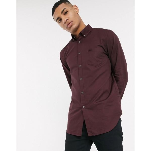 ラコステ メンズ 高い素材 シャツ トップス Lacoste Sleeve Long Red Shirt