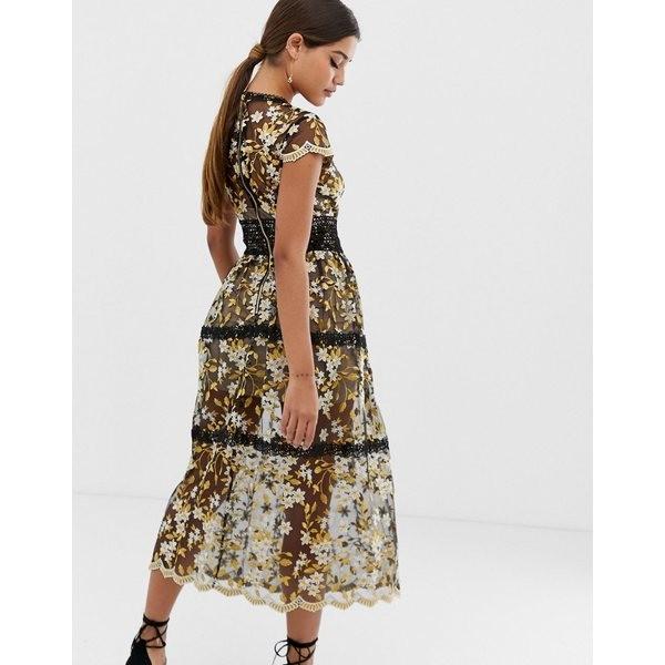 ブロンクスアンドバンコ レディース ワンピース トップス Bronx Banco Gloria Midi Embroidered Dress Multicolor Zoor Tn