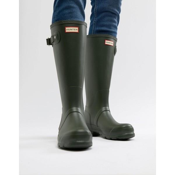 ハンター メンズ ブーツ レインブーツ シューズ Hunter Original Tall Wellies In Green Green Sagaretxe Net