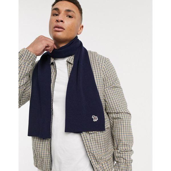ポールスミス メンズ マフラー ストール スカーフ アクセサリー Ps Paul Smith Zebra Logo Scarf In Navy Navy 5starinspections Com