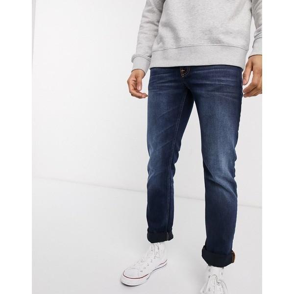 ヌーディージーンズ メンズ デニム ボトムス Nudie Jeans Co Grim Tim Slim Straight Fit Jeans In Ink Navy Blue Bigwatchbuyers Com