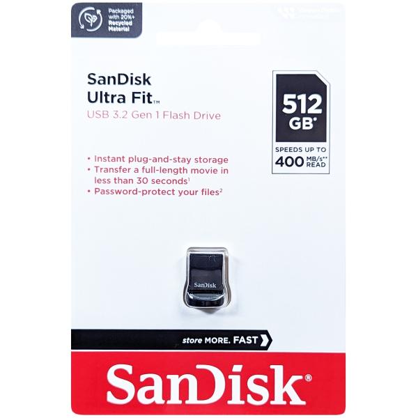 他サイト： SanDisk サンディスク SDCZ430-512G-G46 並行輸入品 Ultra Fit USB 3.2 Flash Drive 512GBの商品画像