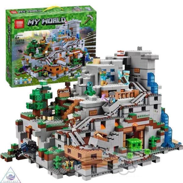 マインクラフト 山の洞窟 大人気ミニフィグ レゴ互換品 豪華セット マイクラ ブロック Minecraft ザ・マウンテン洞窟 プレゼント レゴ互換 2688+PCS