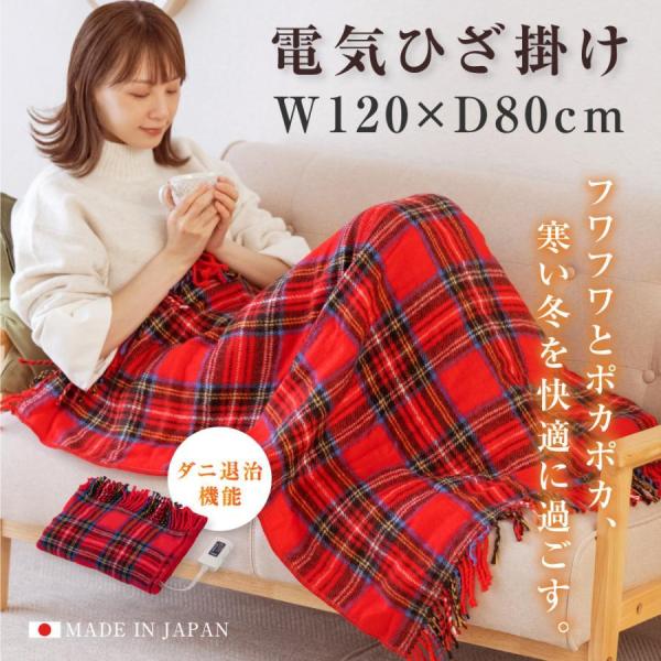新作電気ひざかけ毛布　チェック柄　ちょっと寒い時に 楽天市場】【5％OFFクーポン☆10日23:59迄】 電気毛布 ひざ掛け