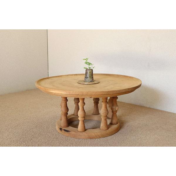 アンティーク＆ヴィンテージ　丸型座卓　サイドテーブル　カントーク チーク古木 アンティーク 総無垢・カントーク 座卓 : ASUKA WORLD