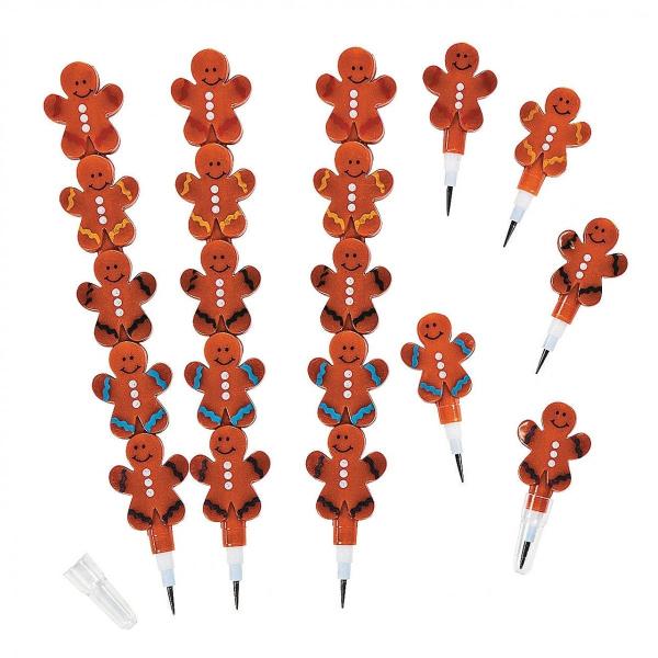 WW[ubh}̃PbgM/NX}X҂12{Zbg/Stackable Gingerbread Men Pencils