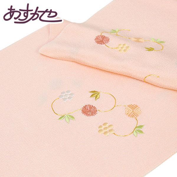 帯揚げ 紐の渡敬謹製 丹後ちりめん 金駒金糸刺繍 ちりめん 縮緬天神 