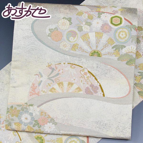 お仕立て付き】着物 帯 西陣織 豪華絢爛 手織 全通「御車能衣波文様 