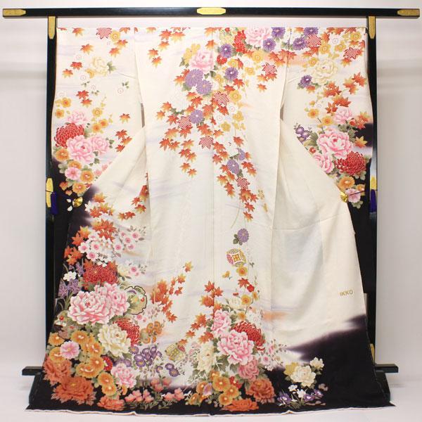 着物 豪華振袖 金彩縁取り加工 ラメ箔 刺繍 未仕立て あすかや [商品 