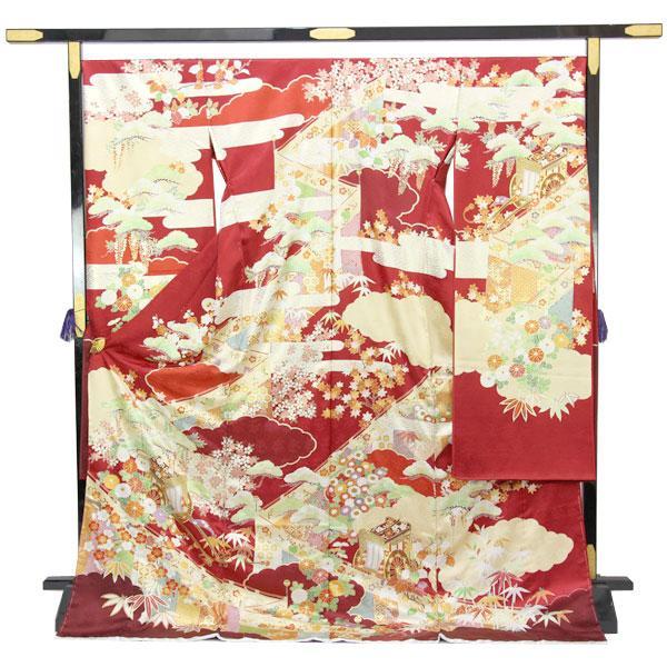 着物 振袖 名門 吉澤の友禅 吾妻徳穂 ブランド 正統派 古典柄 金駒刺繍