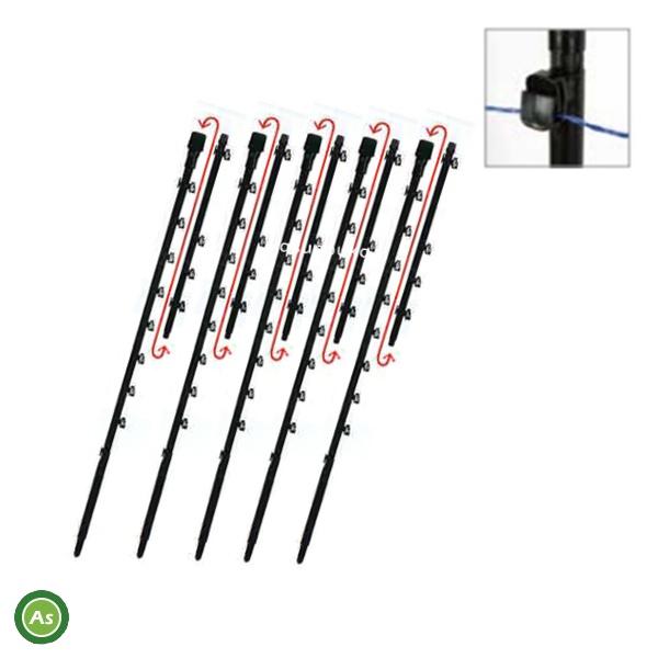 電気柵　支柱　タイガー　FRP185 20本セット タイガー（TIGER） ガイシ付FRP支柱 FRP185 20本入 直径20mm 全長185cm