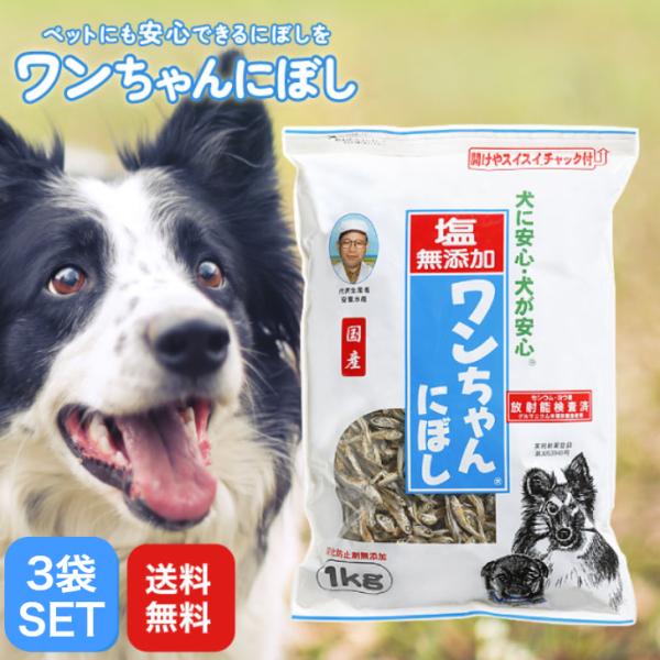 u70106018 塩無添加 ワンちゃんにぼし お徳用 1kg×3袋セット Amazon | 塩無添加 ワンちゃんにぼし お徳用 1kg ×3袋 セット