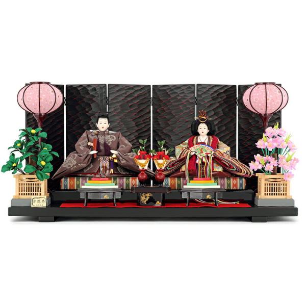 雛人形 ひな人形 雛 平飾り 親王飾り 鎌倉彫 h243-ss-38g-30c