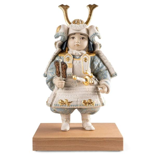 LLADRO（リヤドロ） 五月人形 子供大将飾り 武者人形 若武者 白糸威鎧