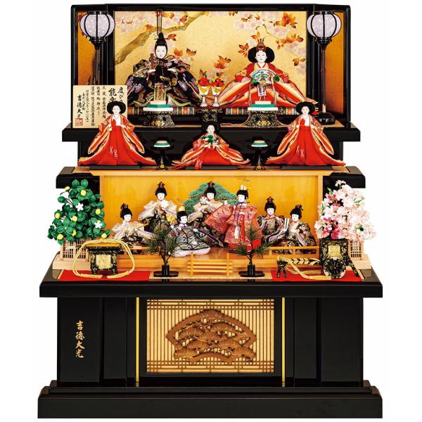 美品 吉徳大光 雛人形 ひな人形 五人飾り 三段飾り ライト付き asutsuku-ningyoya_h273-ys-306330