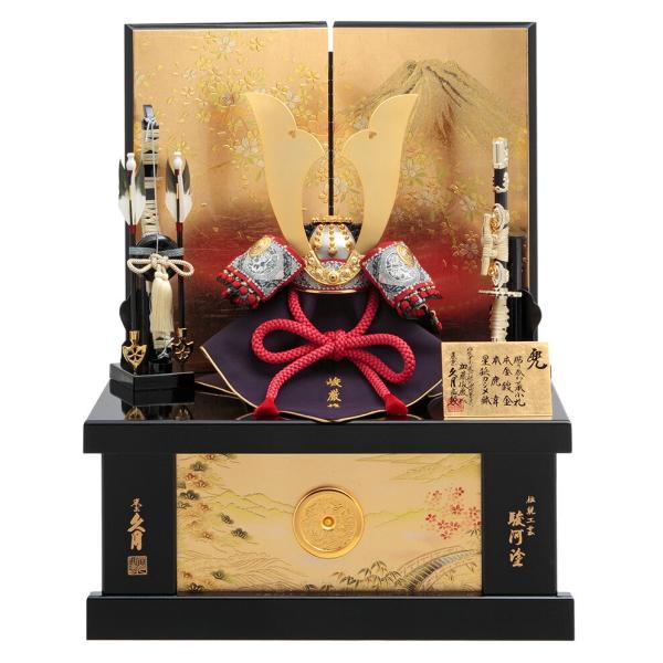 久月 定価300,000円以上　端午の節句 久月　峻厳作　3/5 五月人形 久月作 五月人形 ナチュラル アクリル六角ケース飾り 彫金兜 5号 子どもの日