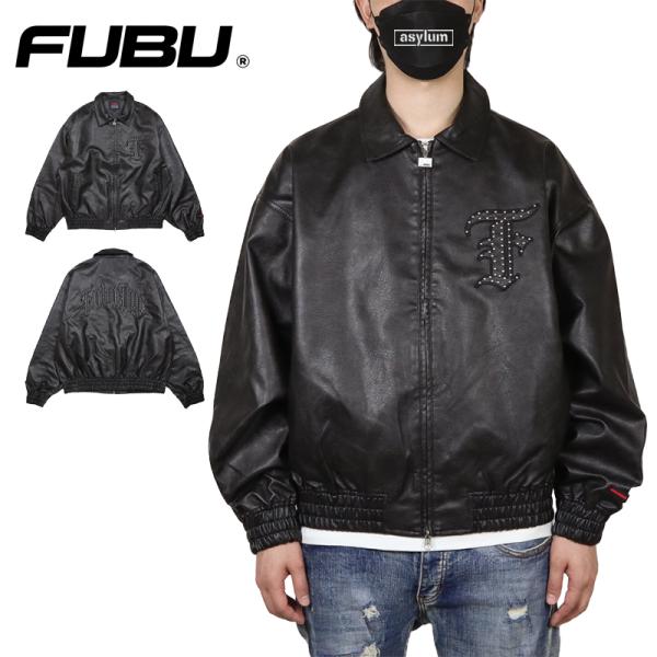 美品！FUBU レザージャケット Lサイズ 黒 FUBU（フブ） レザージャケット アウター メンズ レディース ブランド